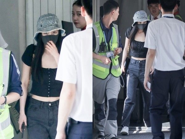 瘦而不柴！楊冪難得露傲人身材…下車「腿長腰細」男員工都」凍未條」回頭看