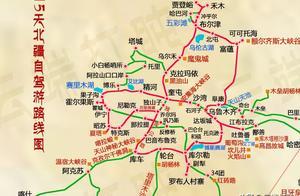 15天新疆之北疆自駕游路線圖，適合烏魯木齊進出的朋友