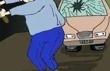 朋友的車位被占，為幫朋友出氣，他酒後揮棍砸車......