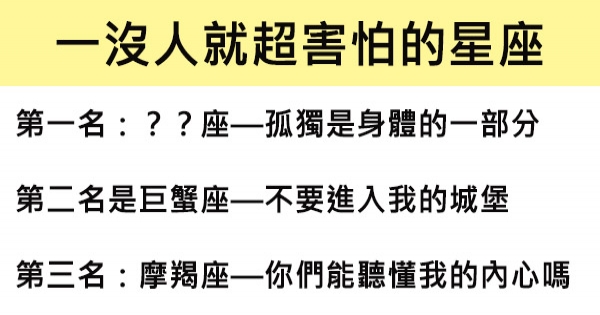 誰常被孤單淹沒？12星座最怕寂寞？沒想到第一名居然是朋友最多的它！難道朋友越多真的越孤單嗎？