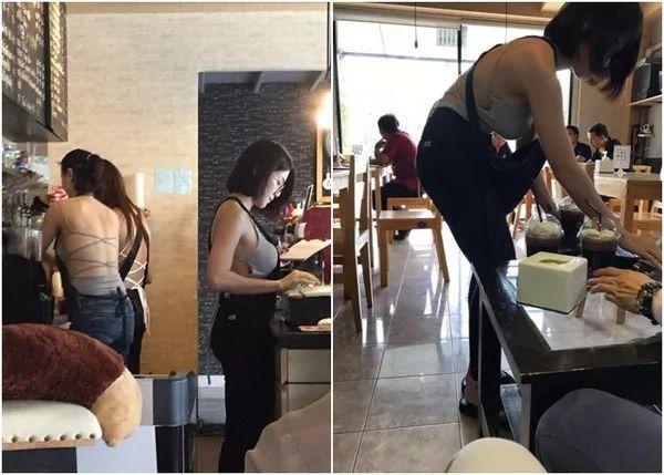 他去「 C杯咖啡館 」，沒想到女店員正面轉過來巨聚人心，店名要升級吧！