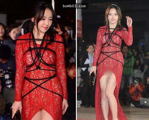 這6個韓國女明星的「紅毯戰服」完全沒在管尺度，一出場大家都以為是在看AV頒獎禮！