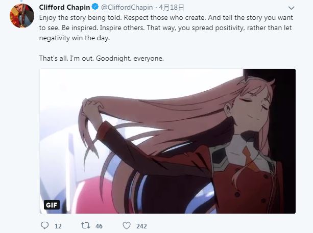《DARLING in the FRANXX》STAFF可能因第14話劇情受性命威脅，美國聲優呼籲網友要冷靜